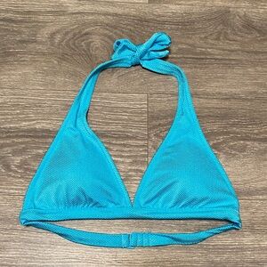 Aerie textured  light blue Halter Bikini Top